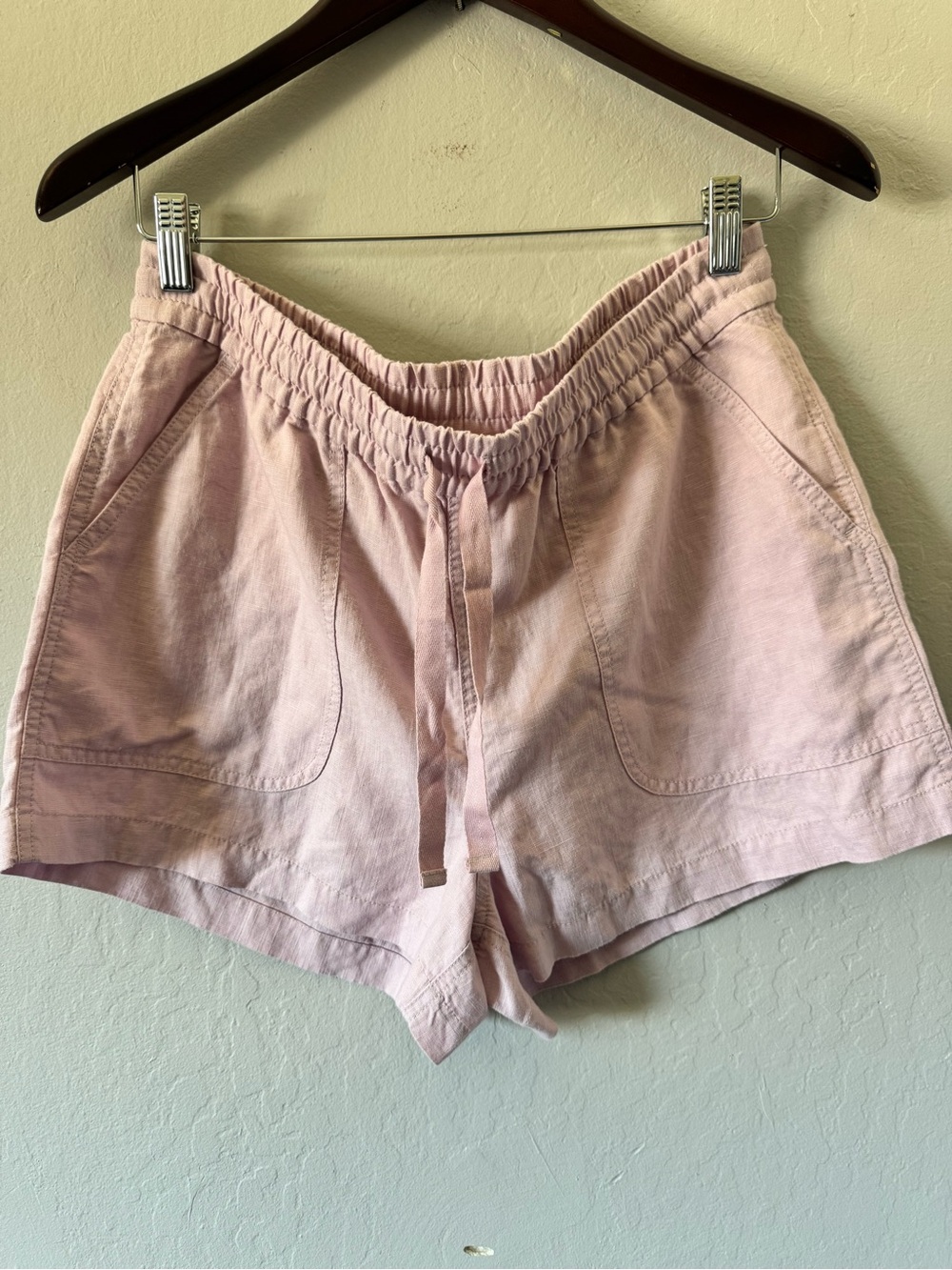 NWT J. Crew Women’s Drawstring Linen Blend Everyday Shorts in Lavender Medium